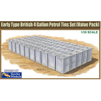 Gecko 1/35 Early Type British 4 Gallon Flimsies Petrol Tins Set Plastic Model Kit