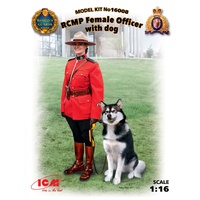 ICM 1/16 RCMP Female Officer with dog Plastic Model Kit
