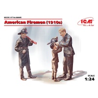 ICM 1/24 American Firemen (1910s) (3 Figures) Plastic Model Kit
