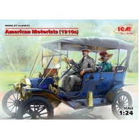 ICM 1/24 American Motorists (1910s) (1 Male 1 Female Figures) Plastic Model Kit