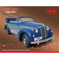 ICM 1/24 Admiral Cabriolet WWII German Passenger Car Plastic Model Kit