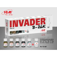 ICM Acrylic Paint Set: Invader B-26K and other Vietnam aircraft - 6 Colours