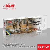 ICM Acrylic Paint Set: WWI US Infantry - 6 Colours