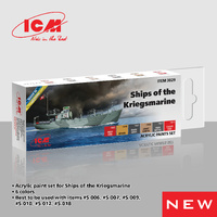 ICM Acrylic Paint Set: Ships of the Kriegsmarine - 6 Colours