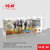 ICM Acrylic Paint Set: American Civil War. Confederate infantry - 6 Colours