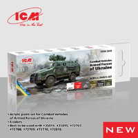 ICM Acrylic Paint Set: Combat vehicles of the Armed Forces of Ukraine - 6 Colours