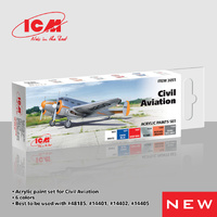 ICM Acrylic Paint Set: Civil Aviation - 6 Colours
