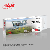 ICM Acrylic Paint Set: German aviation of the 1930s - 6 Colours