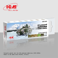 ICM Acrylic Paint Set: US armored vehicles 1990-2000s - 6 Colours