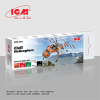 ICM Acrylic Paint Set: Civil Helicopters - 6 Colours