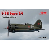 ICM 1/32 I-16 type 24 WWII Soviet Fighter Plastic Model Kit