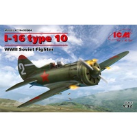 ICM 1/32 I-16 type 10 WWII Soviet Fighter Plastic Model Kit