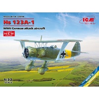 ICM 1/32 Hs 123A-1 WWII German Attack Aircraft Plastic Model Kit