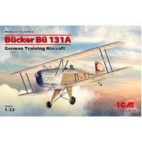 ICM 1/32 Bücker Bü 131A German Training Aircraft Plastic Model Kit