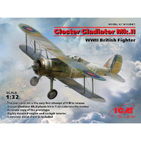 ICM 1/32 Gloster Gladiator Mk.II WWII British Fighter Plastic Model Kit