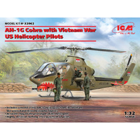 ICM 1/32 AH-1G Cobra with Vietnam War US Helicopter Pilots Plastic Model Kit
