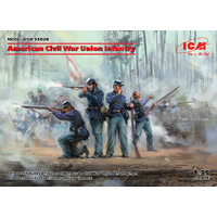 ICM 1/35 American Civil War Union Infantry. Set #1 Plastic Model Kit