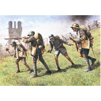 ICM 1/35 German Assault Troops (1917-1918) (4 Figures - 1 unterofficer 3 soldiers) Plastic Model Kit
