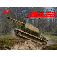 ICM 1/35 10.5cm leFH 16(Sf) auf Geschutzwagen FCM36(f) WWII German self-propelled howitzer Plastic Model Kit
