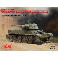 ICM 1/35 ?-34/76 (Early 1943 Production) WWII Soviet Medium Tank Plastic Model Kit