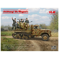 ICM 1/35 Sd.Kfz.3b with 2 см Flak 38 and Crew "Achtung! Sie fliegen!" Plastic Model Kit