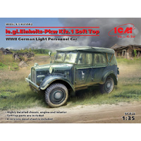 ICM 1/35 le.gl.Einheitz-Pkw Kfz.1 Soft Top WWII German Light Personnel Car Plastic Model Kit