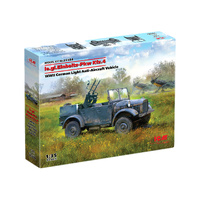 ICM 1/35 le.gl.Einheitz-Pkw Kfz.4 WWII German Light Anti-Aircraft Vehicle Plastic Model Kit