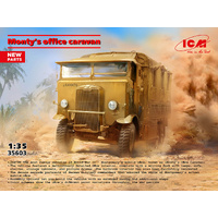 ICM 1/35 Monty's Office Caravan Plastic Model Kit
