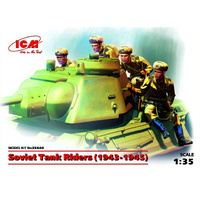ICM 1/35 Soviet Tank Riders (1943-1945) (4 Figures) Plastic Model Kit