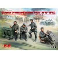 ICM 1/35 German Command Vehicle Crew (1939-1942) (4 Figures) Plastic Model Kit