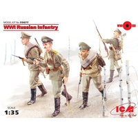 ICM 1/35 WWI Russian Infantry (4 Figures) Plastic Model Kit
