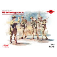 ICM 1/35 US Infantry (1917) (4 Figures) Plastic Model Kit