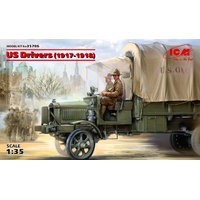 ICM 1/35 US Drivers (1917-1918) (2 Figures) Plastic Model Kit