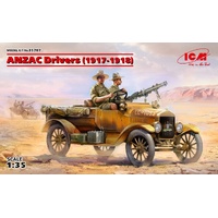ICM 1/35 ANZAC Drivers (1917-1918) (2 Figures) *Aus Decals* Plastic Model Kit