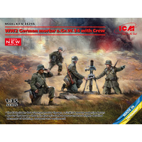 ICM 1/35 WW2 German mortar GrW 34 with Crew (mortar and 4 Figures) Plastic Model Kit