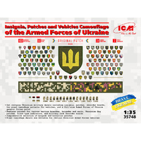 ICM 1/35 Chevrons of Personnel and Camouflage of Military Vehicles of the Ukrainian Army Plastic Model Kit