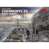 ICM 1/35 Chernobyl#3. Rubble cleaners (5 Figures) Plastic Model Kit