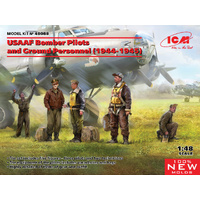 ICM 1/48 USAAF Bomber Pilots and Ground Personnel (1944-1945) Plastic Model Kit