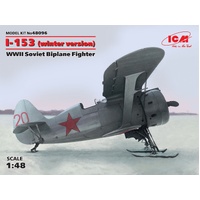 ICM 1/48 I-153 WWII Soviet Biplane Fighter (winter version) Plastic Model Kit