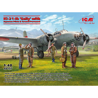 ICM 1/48 Ki-21-Ib 'Sally' with Japanese Pilots and Ground Personnel Plastic Model Kit