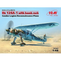 ICM 1/48 Hs 126A-1 with bomb rack Condor Legion Reconnaissance Plane Plastic Model Kit