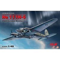 ICM 1/48 He 111H-6 WWII German Bomber Plastic Model Kit