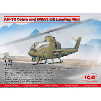 ICM 1/48 AH-1G Cobra and M8A1 US Landing Mat Plastic Model Kit