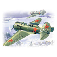 ICM 1/72 I-16 Type 24 WWII Soviet Fighter Plastic Model Kit