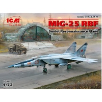 ICM 1/72 MiG-25 RBF Soviet Reconnaissance Plane Plastic Model Kit