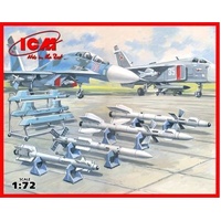 ICM 1/72 Soviet Air-to-Air Aircraft Armament (R-27ER R-27ET R-73 R-77 missiles) Plastic Model Kit