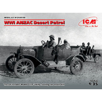 ICM 1/35 WWI ANZAC Desert Patrol *Aus Decals* Plastic Model Kit Diorama Set