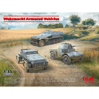 ICM 1/35 Wehrmacht Armored Vehicles Plastic Model Kit Diorama Set