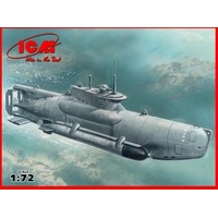 ICM 1/72 U-Boat Type XXVIIB 'Seehund' (Late) WWII German Midget Submarine Plastic Model Kit