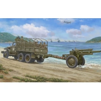 I Love Kit 1/35 USA CCKW-352 Machine Gun Turret Version and M2A1 105MM Howitzer Plastic Model Kit